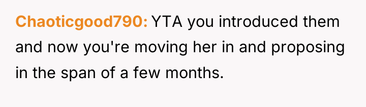 Chaoticgood790 YTA you introduced them and now you're moving her...