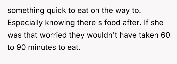 something quick to eat on the way to. Especially knowing...