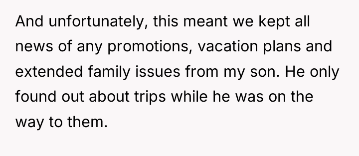 And unfortunately, this meant we kept all news of any...