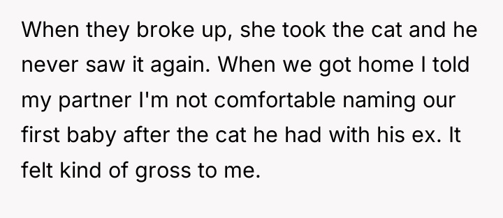 When they broke up, she took the cat and he...