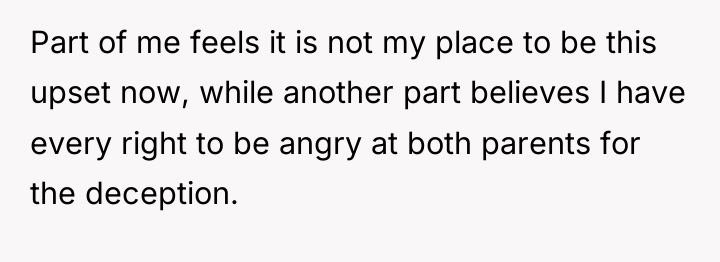 Part of me feels it is not my place to...