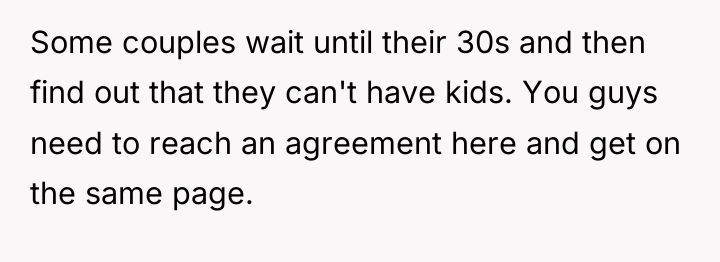 Some couples wait until their 30s and then find out...