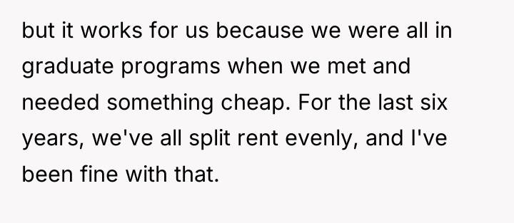 but it works for us because we were all in...