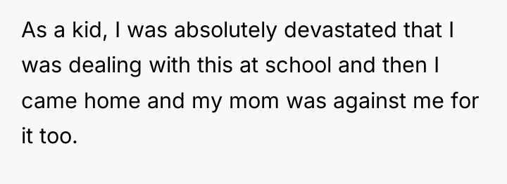 As a kid, I was absolutely devastated that I was...