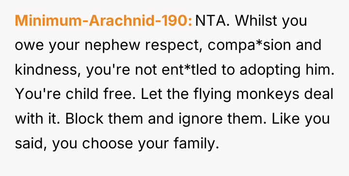 Minimum-Arachnid-190 NTA. Whilst you owe your nephew respect, compa*sion and...