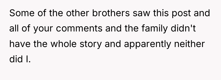 Some of the other brothers saw this post and all...