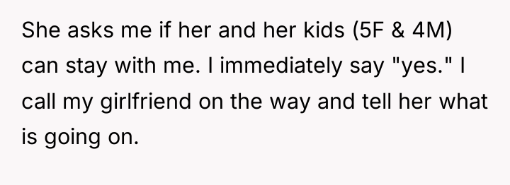 She asks me if her and her kids (5F &...