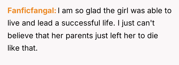 Fanficfangal I am so glad the girl was able to...