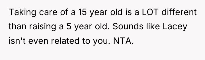 Taking care of a 15 year old is a LOT...