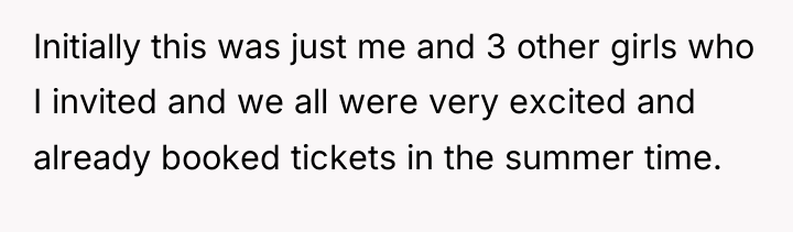 Initially this was just me and 3 other girls who...