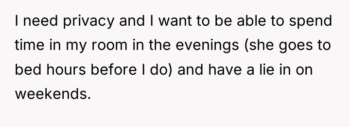 I need privacy and I want to be able to...