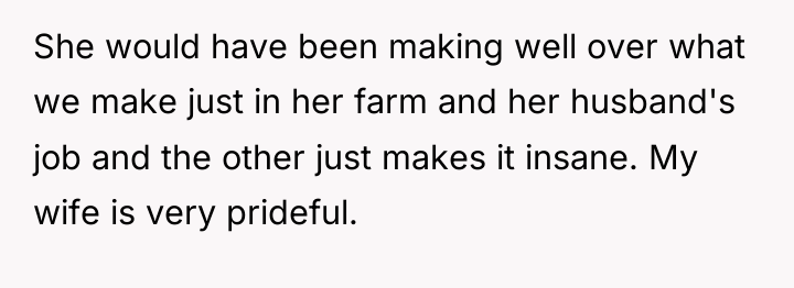 She would have been making well over what we make...
