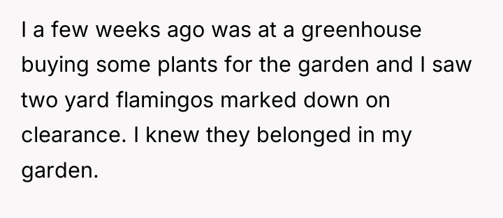 I a few weeks ago was at a greenhouse buying...