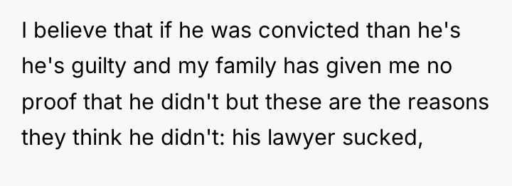 I believe that if he was convicted than he's he's...
