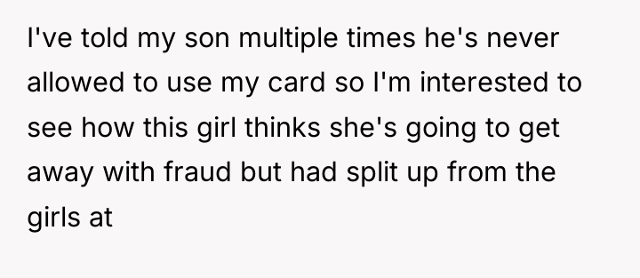 I've told my son multiple times he's never allowed to...