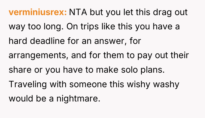 verminiusrex NTA but you let this drag out way too...