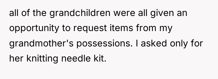 all of the grandchildren were all given an opportunity to...