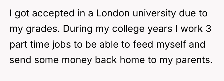 I got accepted in a London university due to my...