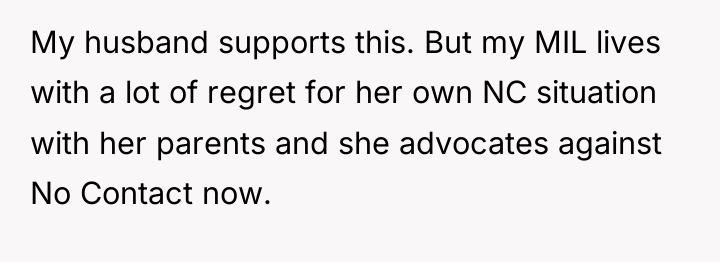 My husband supports this. But my MIL lives with a...