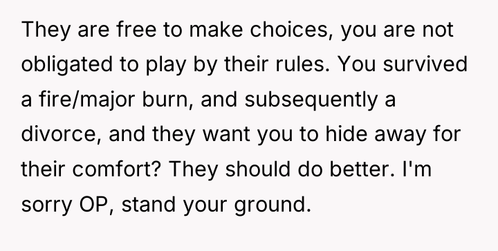 They are free to make choices, you are not obligated...
