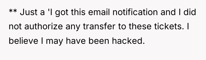 ** Just a 'I got this email notification and I...