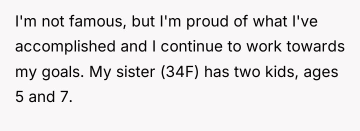 I'm not famous, but I'm proud of what I've accomplished...