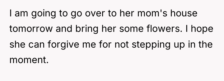 I am going to go over to her mom's house...