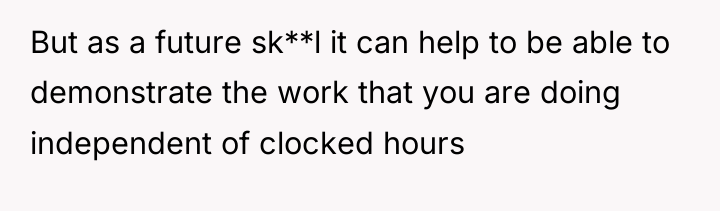 But as a future sk**l it can help to be...