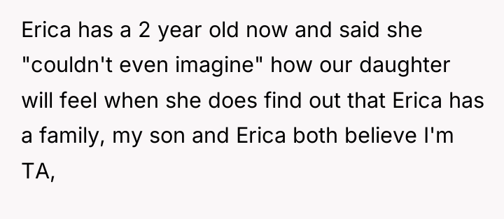 Erica has a 2 year old now and said she...