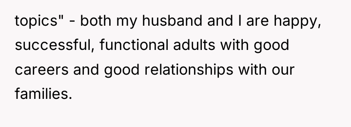 topics" - both my husband and I are happy, successful,...