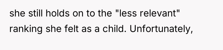 she still holds on to the "less relevant" ranking she...