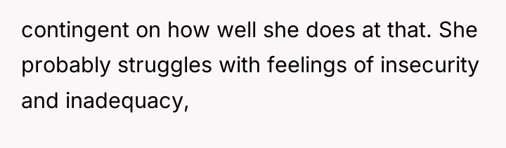 contingent on how well she does at that. She probably...