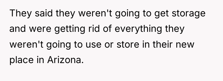 They said they weren't going to get storage and were...