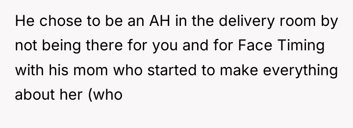 He chose to be an AH in the delivery room...
