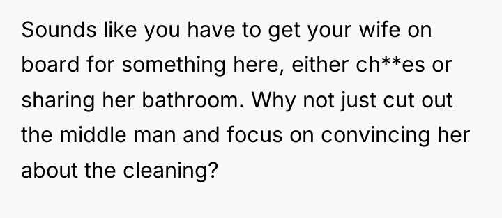 Sounds like you have to get your wife on board...