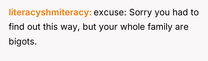 literacyshmiteracy excuse: Sorry you had to find out this way,...