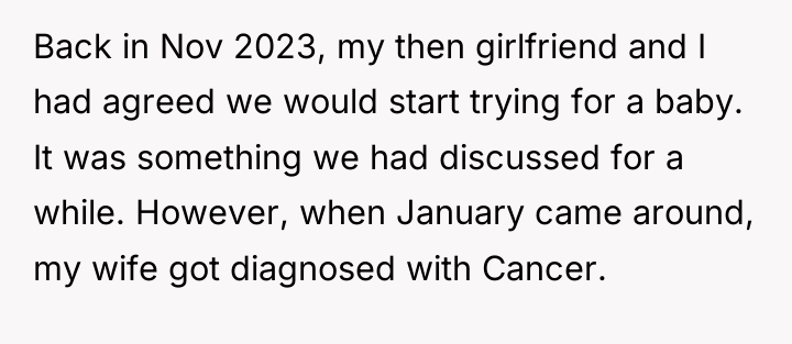 Back in Nov 2023, my then girlfriend and I had...