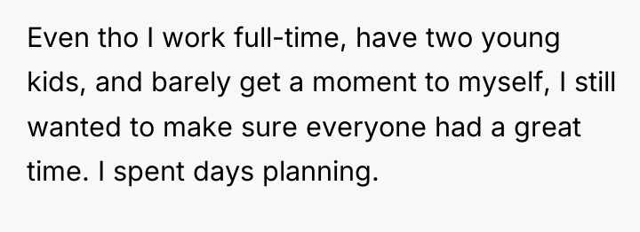 Even tho I work full-time, have two young kids, and...