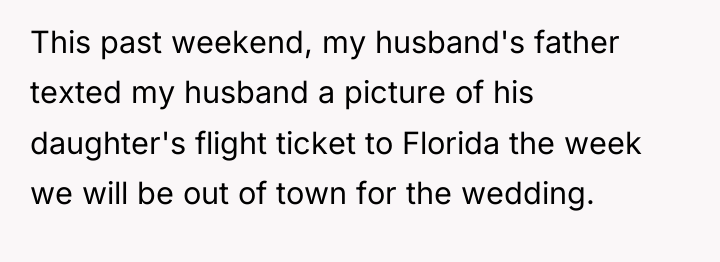 This past weekend, my husband's father texted my husband a...