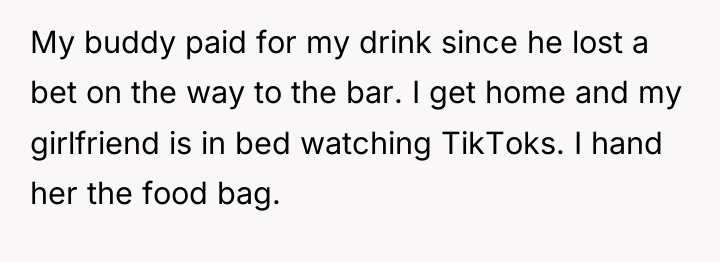 My buddy paid for my drink since he lost a...
