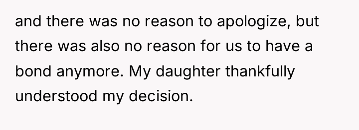 and there was no reason to apologize, but there was...