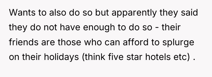 Wants to also do so but apparently they said they...