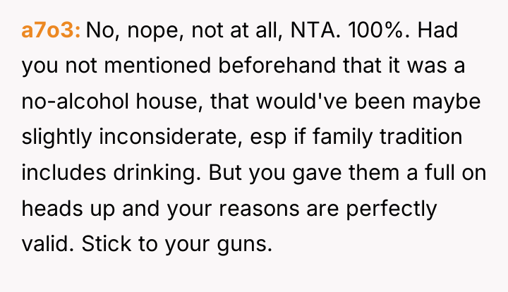a7o3 No, nope, not at all, NTA. 100%. Had you...