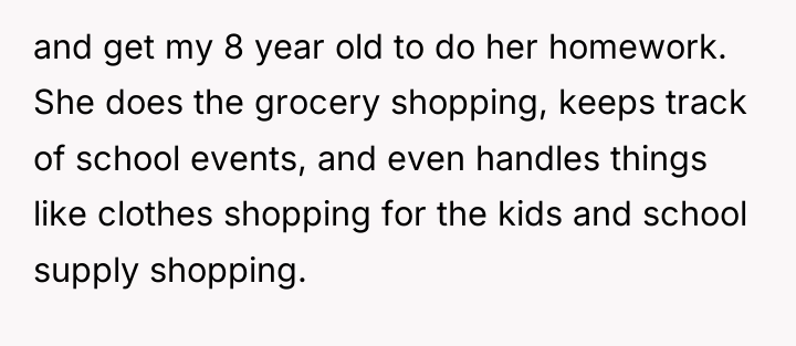 and get my 8 year old to do her homework....