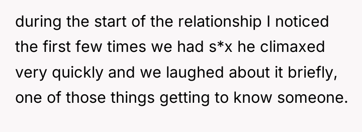 during the start of the relationship I noticed the first...