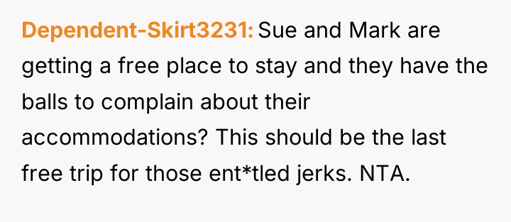 Dependent-Skirt3231 Sue and Mark are getting a free place to...