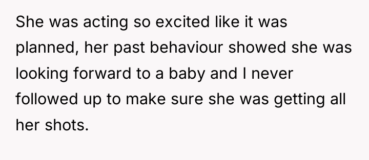 She was acting so excited like it was planned, her...