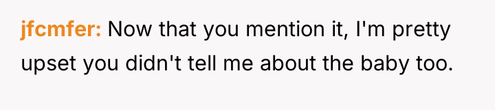 jfcmfer Now that you mention it, I'm pretty upset you...