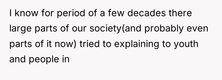 I know for period of a few decades there large...
