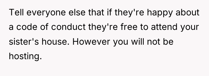 Tell everyone else that if they're happy about a code...